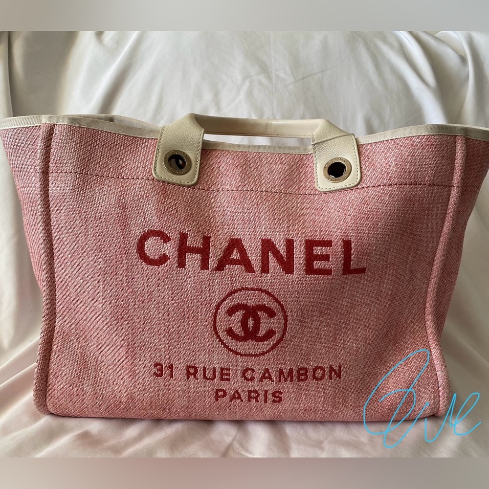 SOLD‼️Chanel Deauville Tote Raffia Medium